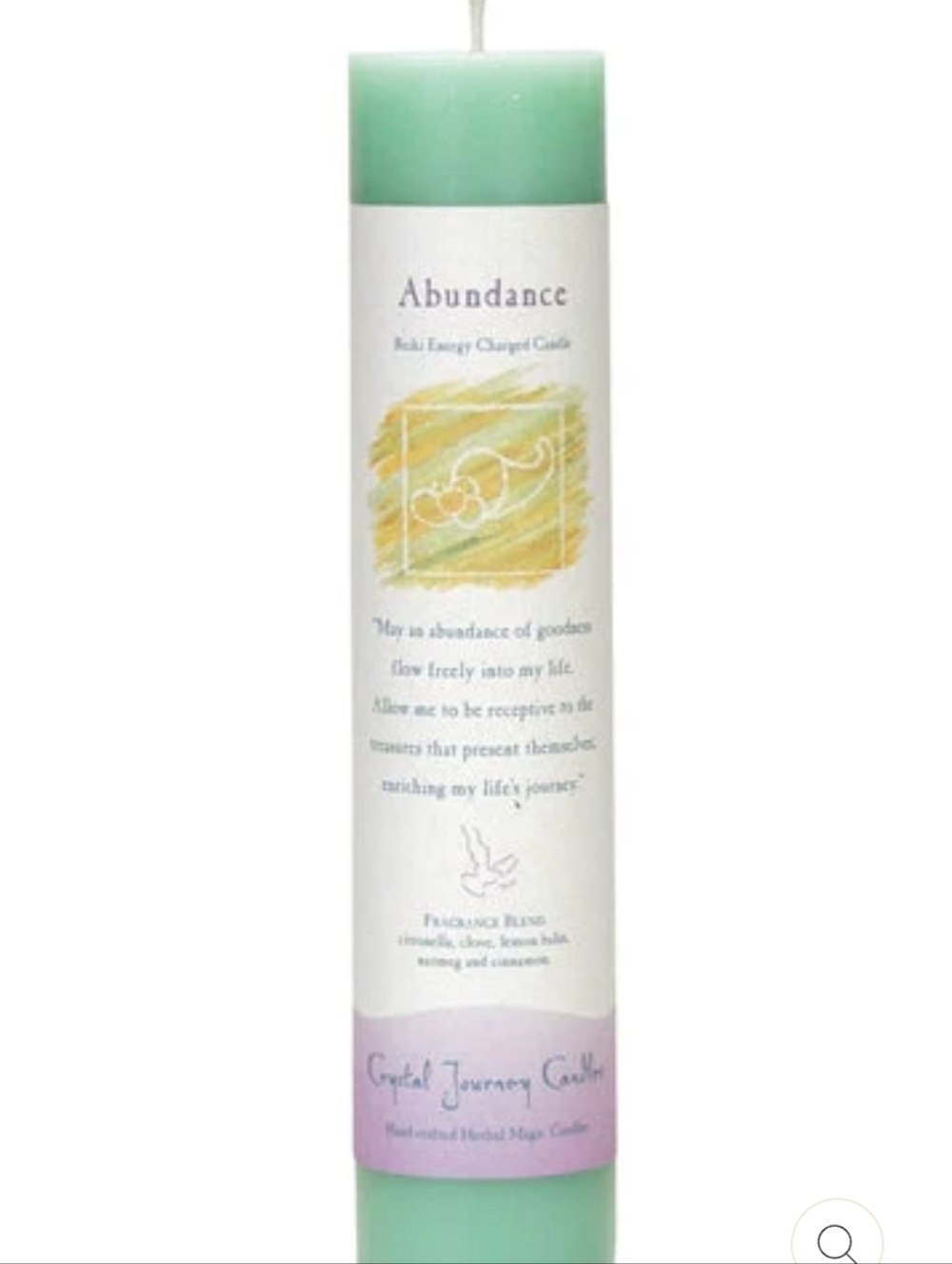 Abundance Green Ritual Pillar Candle